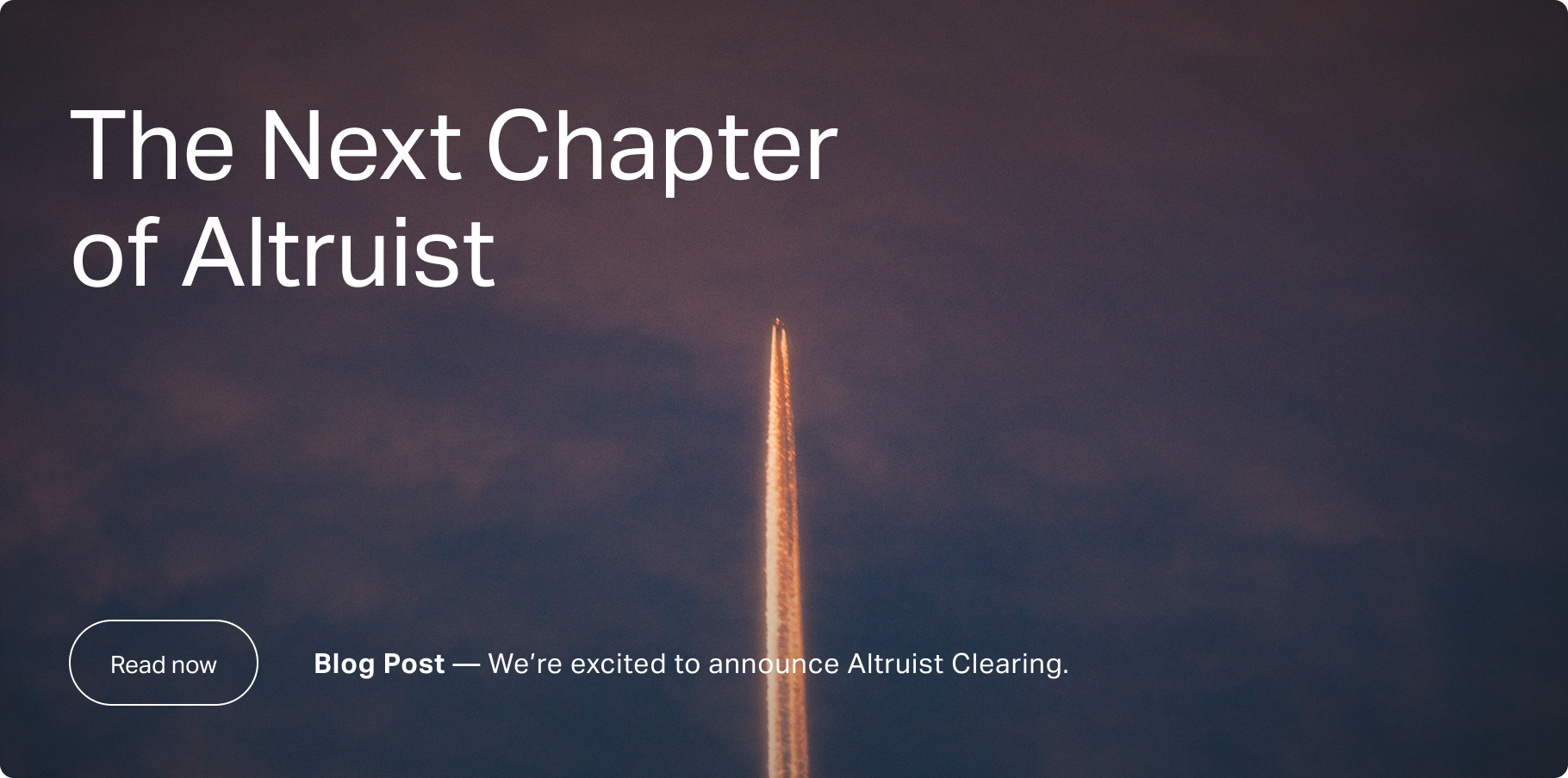 the next chapter of Altruist