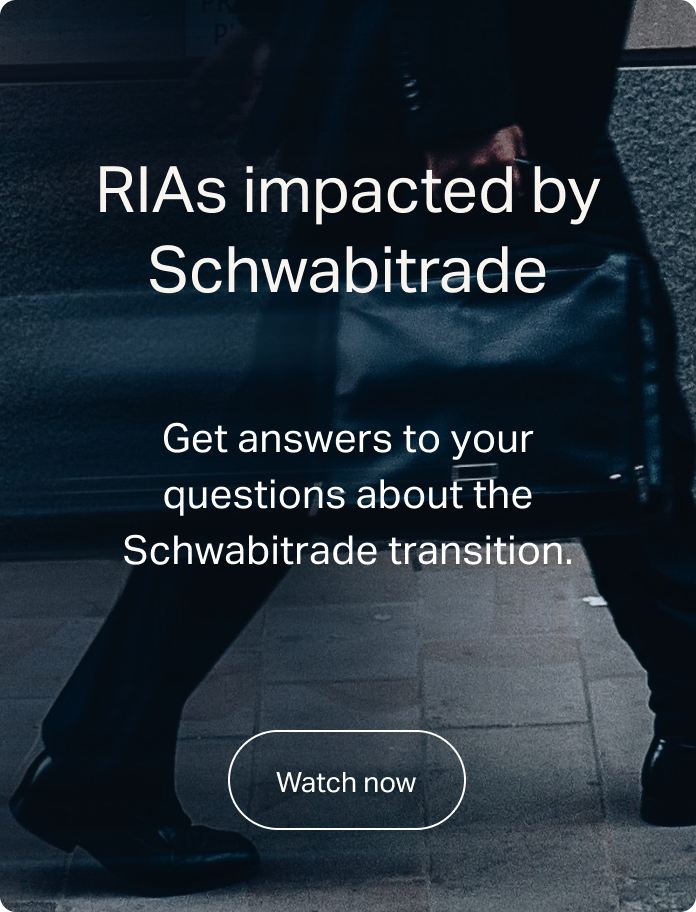 RIAs impacted by Schwab acquisition